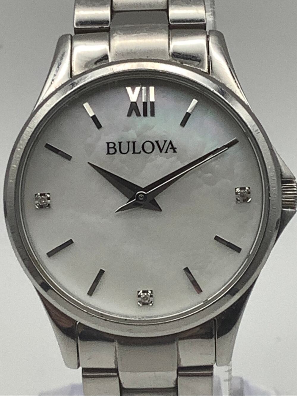 Bulova 96X139 Women's Stainless Diamond Dial Quartz Watch
